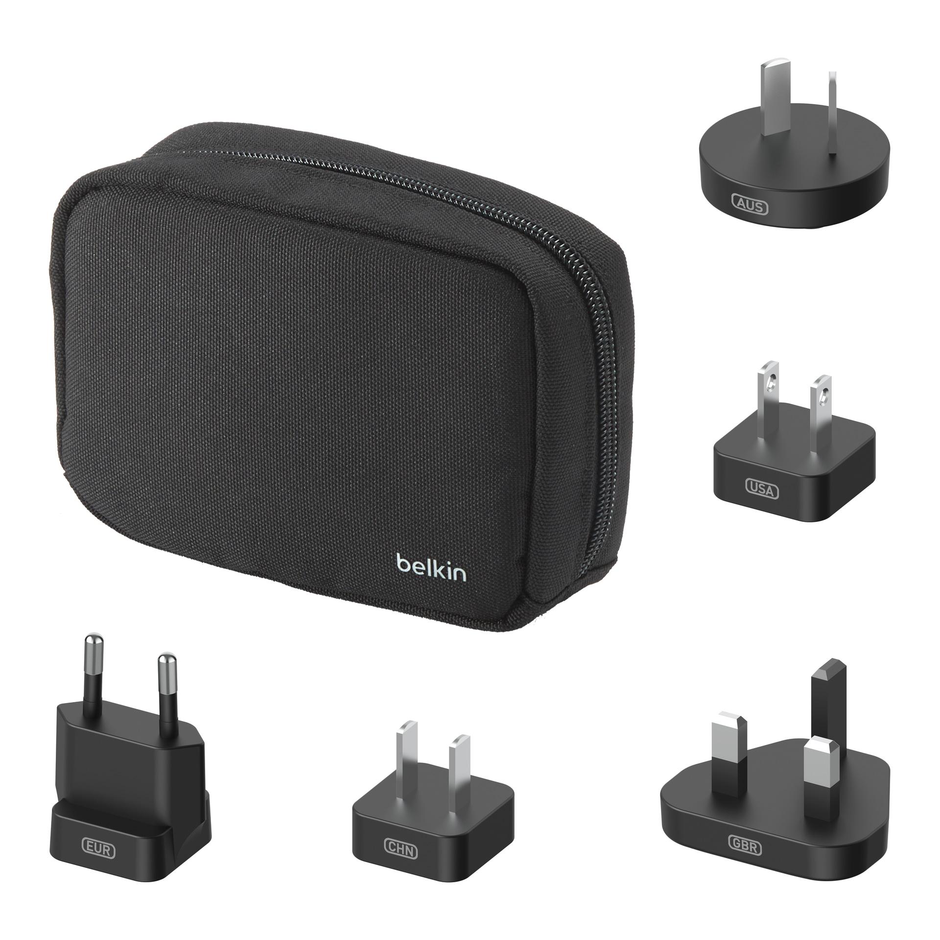 BELKIN Wireless Charger "BoostCharge Pro magnetische 3-in-1-Reiseladestation + Tipps", schwarz, B:10,5cm H:10,3cm T:14,3cm, Ladegeräte