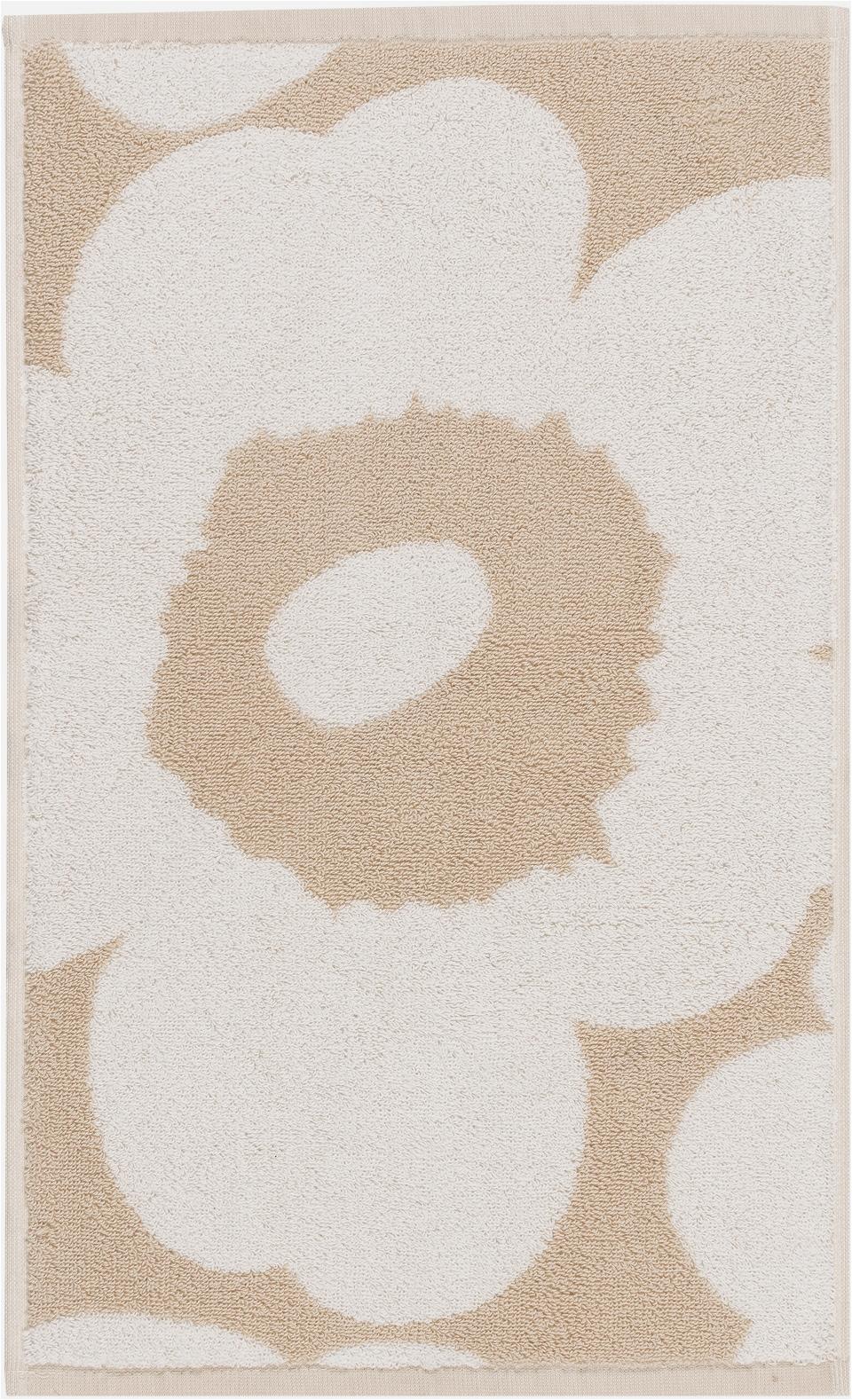 Gästehandtuch MARIMEKKO "UNIKKO", beige,weiß, B:30cm L:50cm, Frottee, Obermaterial: 100% Baumwolle, Handtücher, 100% Baumwolle, angenehm weich, 30 x 50 cm