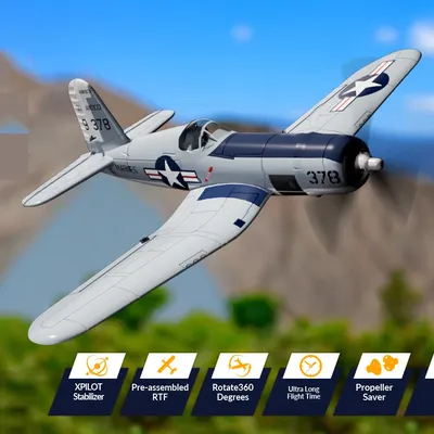 Neues Volantex F4U Corsair RC-Flugzeug 4CH EPP-Schaum 400MM Fester Spannweite RC-Flugzeug Ein-Tasten-Kunstflug Niedrigbatterie-Alarm RTF Flugzeug