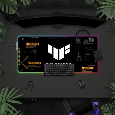 Marke T-TUF Gaming Mauspad Wasserdicht RGB LED-Beleuchtung Farbenfrohe Spiel-Tastatur Rutschfeste Abdeckung Schreibtischunterlage Oberfläche