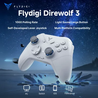 Flydigi Direwolf3/Direwolf2 Wireless Gaming Controller Bluetooth Hall Leineness Funktionscontroller für PC/NS/TV/Mobilschalter
