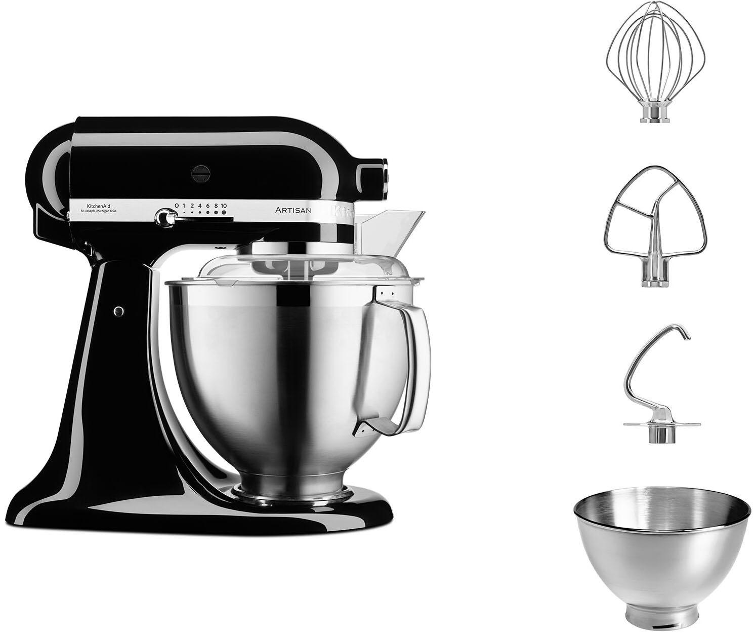 KITCHENAID Küchenmaschine "5KSM185PSE", onyx schwarz, B:24cm H:36cm T:37cm, Küchenmaschinen, Küchenmaschine