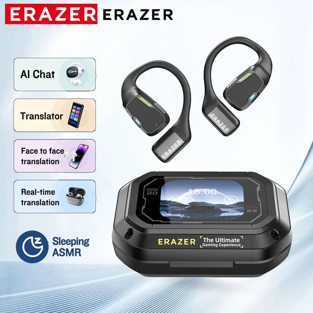 [AI Translator Earbuds]Erazer XP6 Drahtlose Kopfhörer Gaming Headset Equalizer APP Bluetooth Kopfhörer Wasserdicht Leistungsstarker Sound