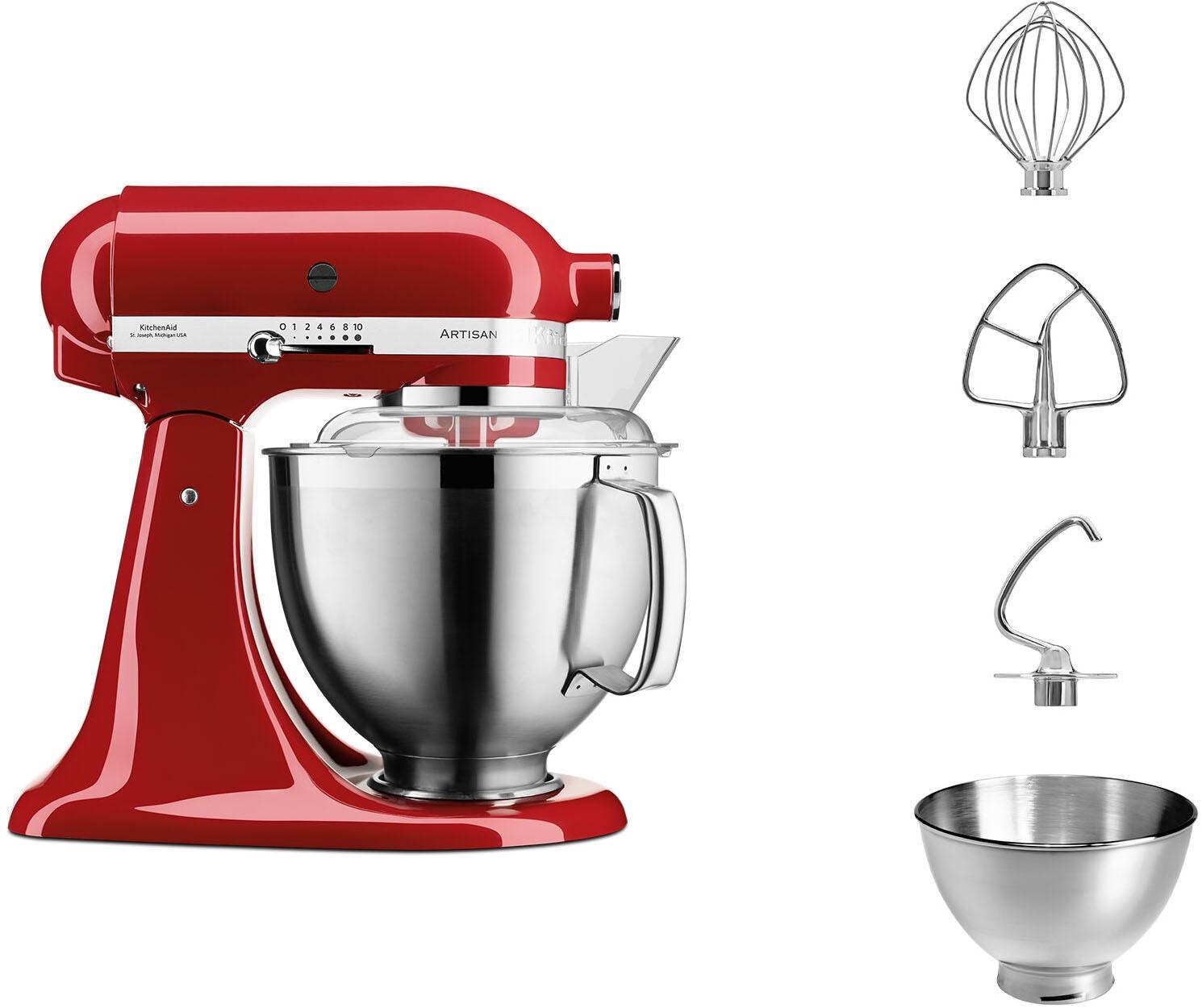 KITCHENAID Küchenmaschine "5KSM185PSE", rot (empire rot), B:24cm H:36cm T:37cm, Küchenmaschinen, Küchenmaschine