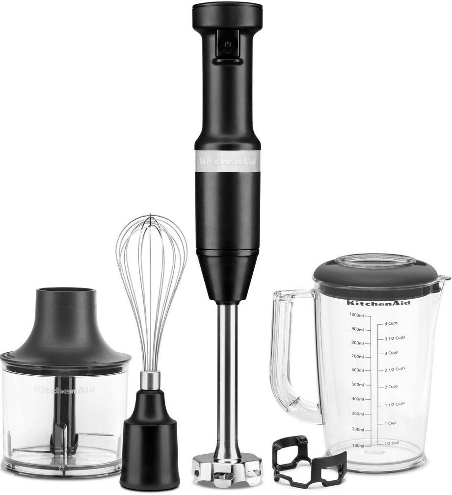 KITCHENAID Stabmixer "5KHBV83EBM SCHWARZ MATT", schwarz (matt, schwarz), B:9,05cm H:41,4cm T:6,35cm, Mixer