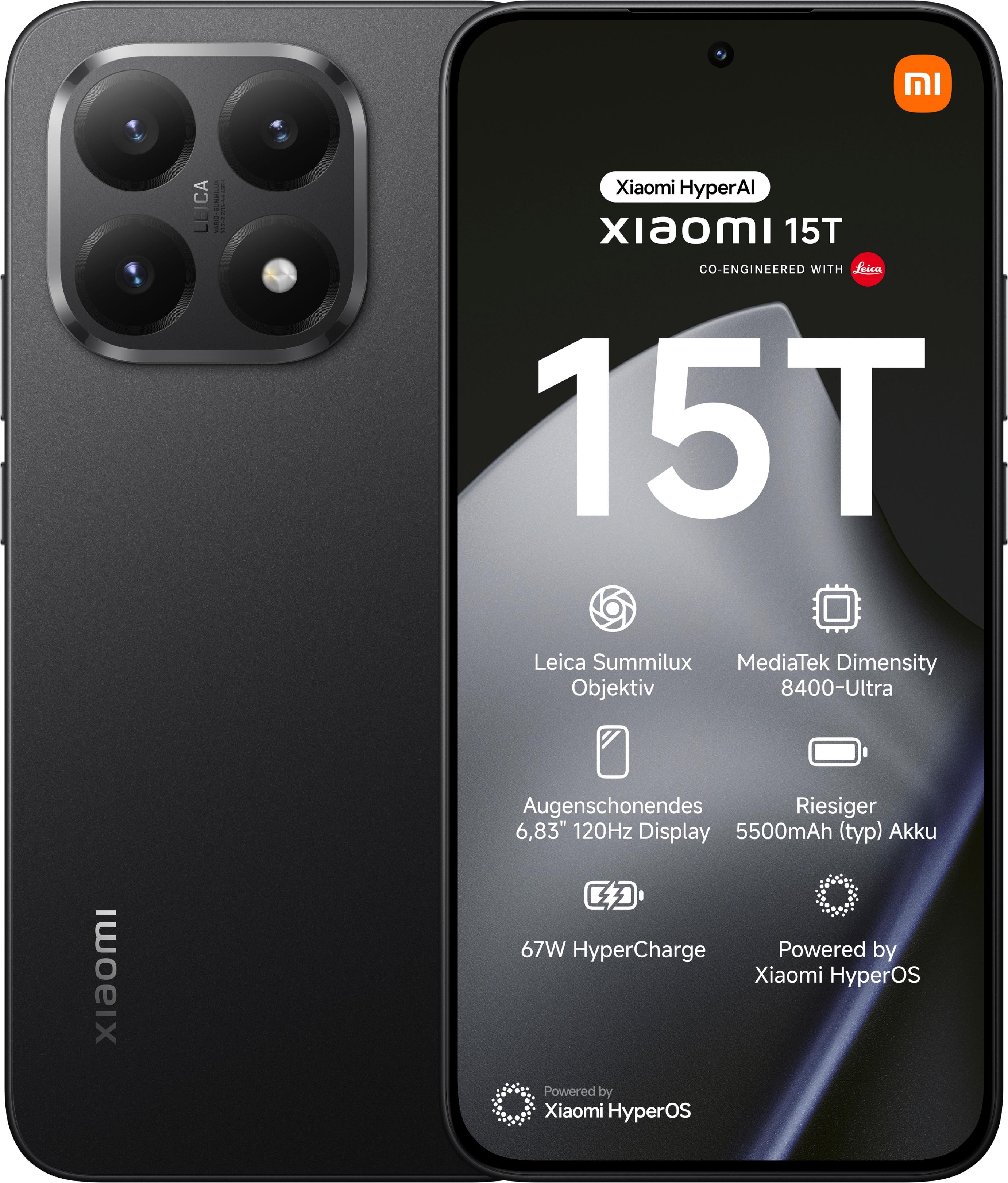XIAOMI Smartphone "15T 12+256", Energieeffizienz: A (A-G), schwarz, 256 GB, Mobiltelefone, Topseller