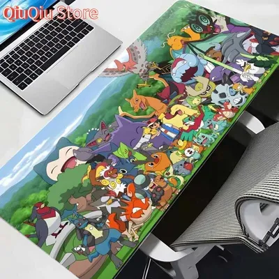 P-Pokemon-G-Gengar Mousepad Mauspad Mäuse Teppich Bürozubehör Schreibtischunterlage Mousepad Tastatur Gaming PC Matten Xxl Großer Teppich