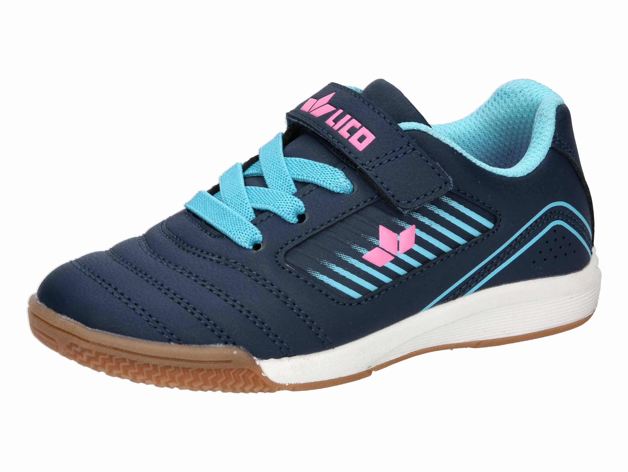 Hallenschuh LICO "Sportschuh Chaska VS", Mädchen, Gr. 41, blau, Textil, Schuhe Hallenschuh