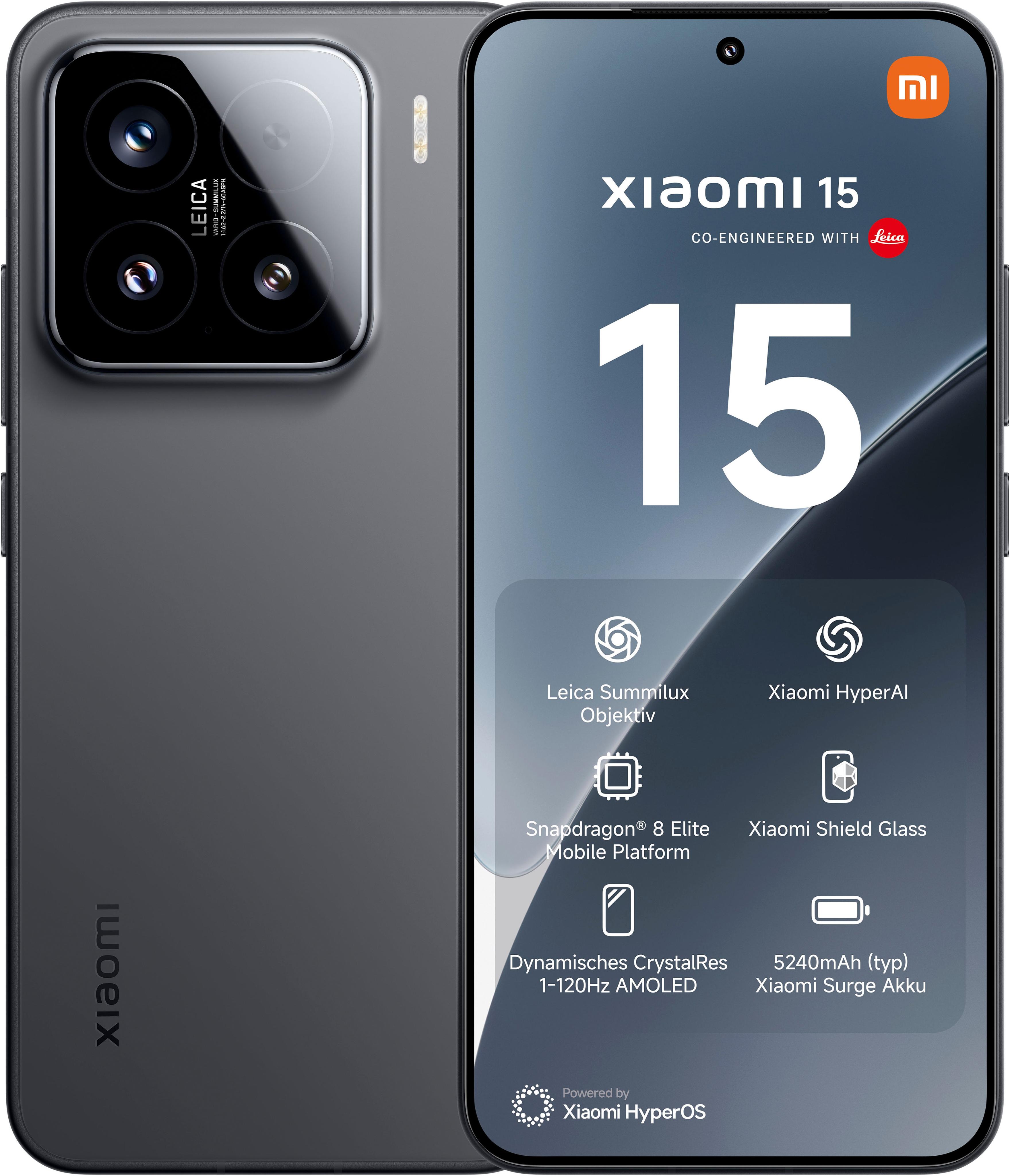 XIAOMI Smartphone "15 12+512GB", schwarz, 512 GB, Mobiltelefone
