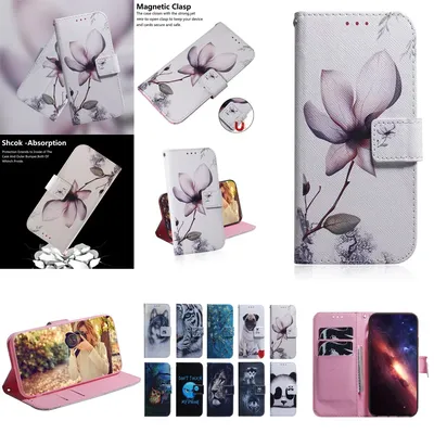 Bemalte Flip-Lederhülle mit Magnetverschluss für Sony Xperia 5 10 1 VII VIII III IV V VI 2024 2023 L3 L4 XZ3 Handyhülle