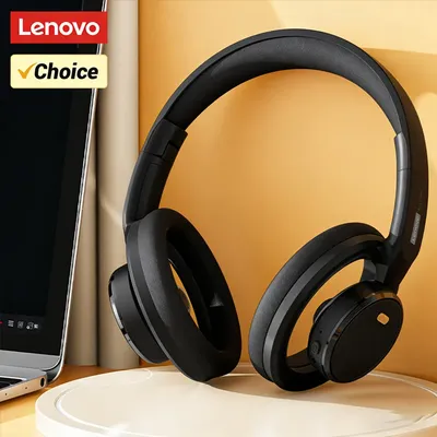 Choice Lenovo Gaming Headset, kabellose Bluetooth 6.0-Kopfhörer, faltbarer Sport-Over-Ear-Kopfhörer mit HD-Mikrofon, Geschenke LS116
