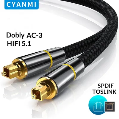 CYANMI HIFI 5.1 Digitales optisches Audiokabel Toslink SPDIF Koaxialkabel für Verstärker Blu-ray Xbox 360 PS4 Soundbar-Glasfaserkabel
