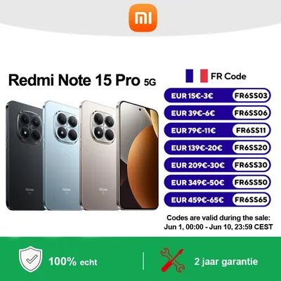 Xiaomi Redmi Note 15 Pro 5G Smartphone Globale Version MediaTek Dimensity 7400-Ultra 200MP Kamera 6580mAh Akku 6,83'' Display