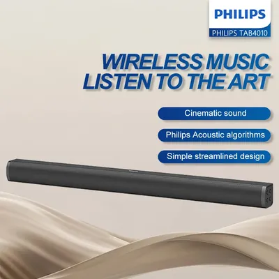 PHILIPS TAB4010 Soundbar Home Theater Sound Effect 2.0 Stereo-Sound-Effekt für TV-Lautsprecher und Computer-Audiosysteme