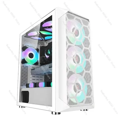 Full-Tower ATX Desktop Gaming PC-Gehäuse E-ATX Mid-Tower-Chassis Unterstützt 360mm Flüssigkühlung Gehärtetes Glas Seitenpanel Hochwertig