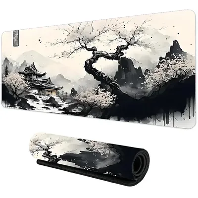 Mauspad Sakura Landschaft Schreibtisch Zubehör Matte Gamer Teppich Xxl Tastatur Pad 1000X500x3MM Schreibtisch Matte Büro Teppich Gaming Maus Matten