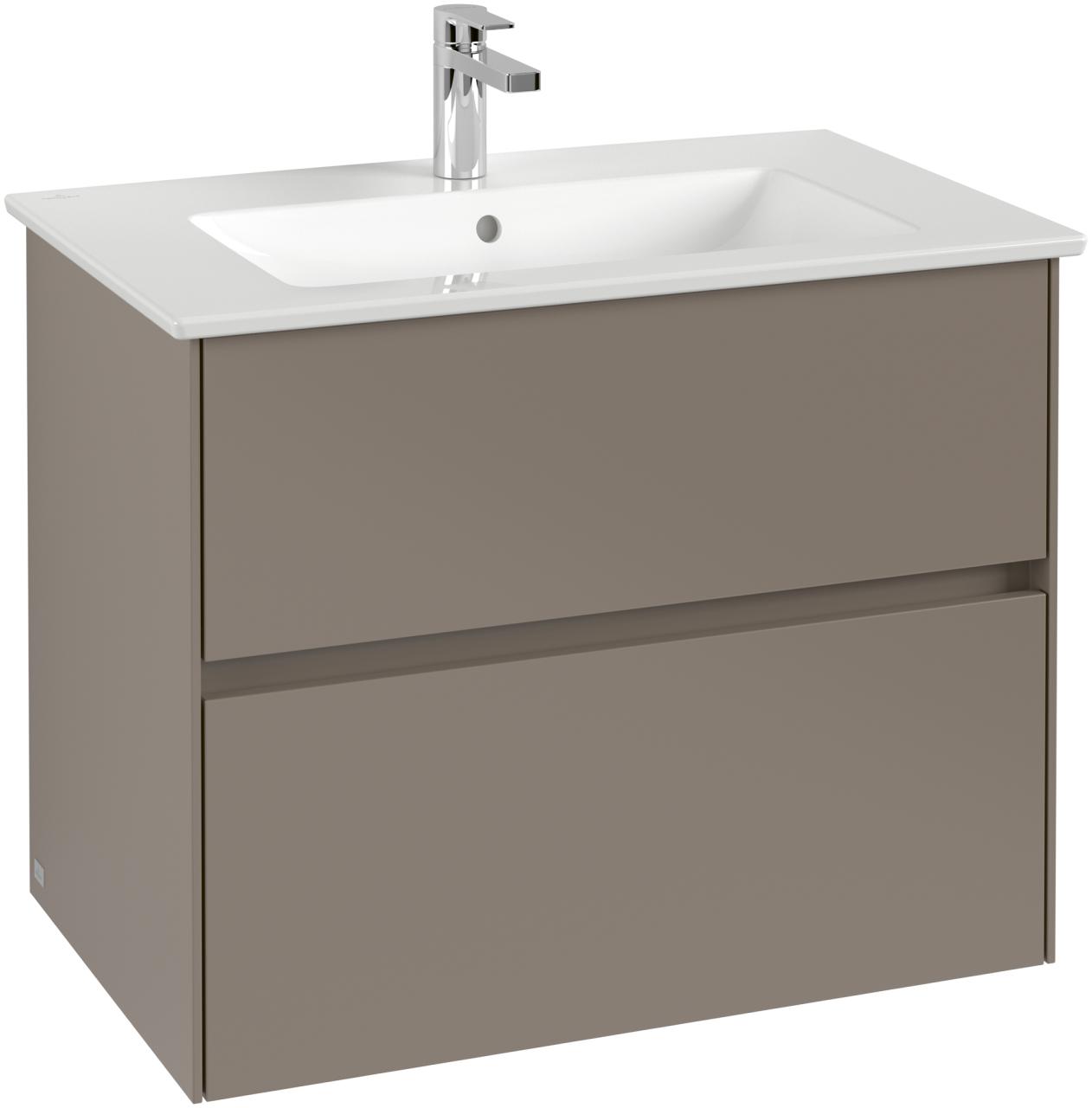 Villeroy & Boch Waschtischunterschrank Collaro 761x610x480mm m. Bel. 2 Ausz. Waschtisch mittig Black C144B0AB