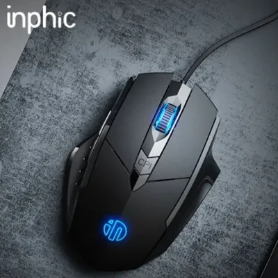 Heiße Inphic Wired Mouse Pw1 Stille Ergonomische Bunte Atem Licht Gaming Maus Sechs Tasten Business Büro Maus