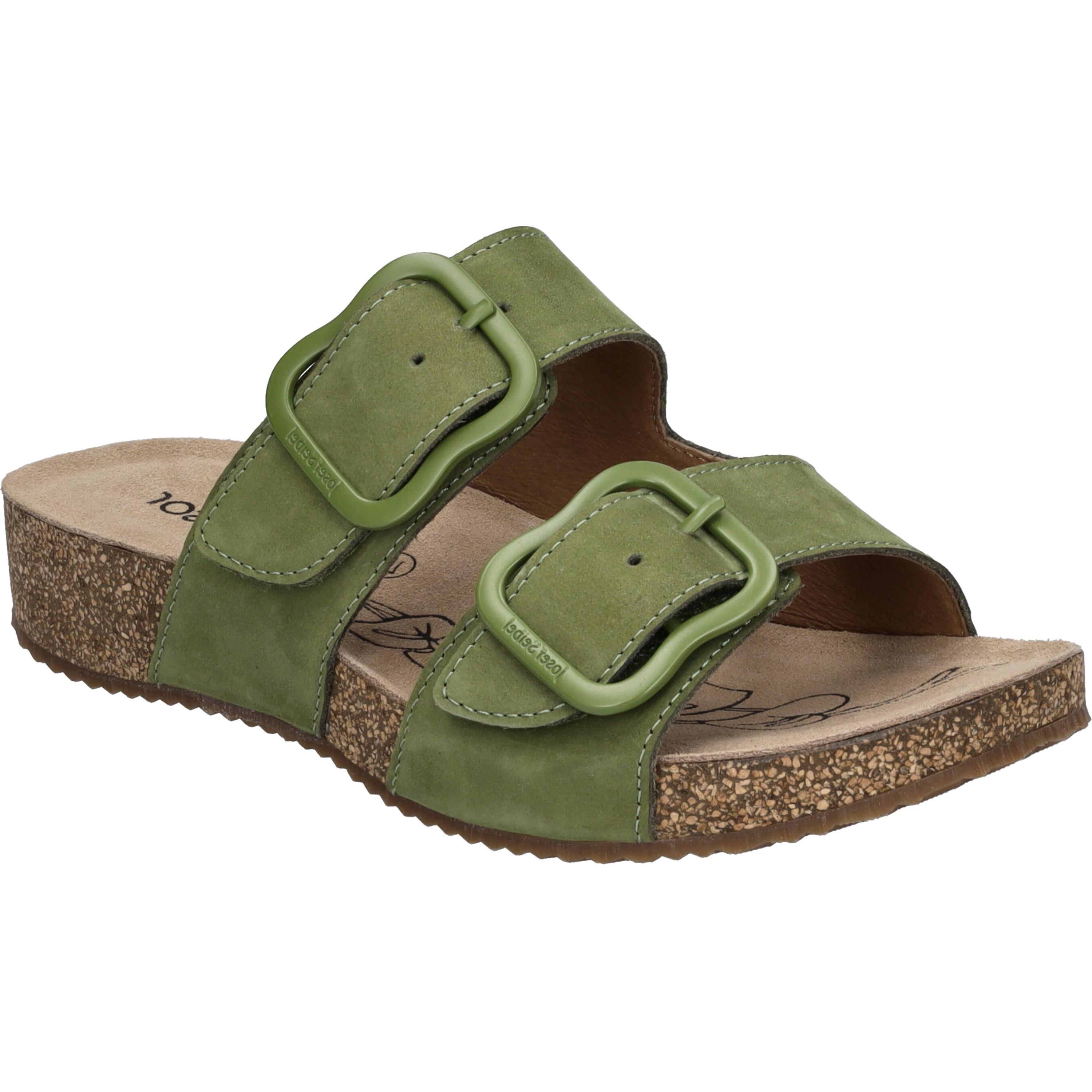 Sandale JOSEF SEIBEL "Tonga 64, khaki", Damen, Gr. 40, grün (khaki), Obermaterial: 100% Rindsleder Leather cow., Schuhe Sandale
