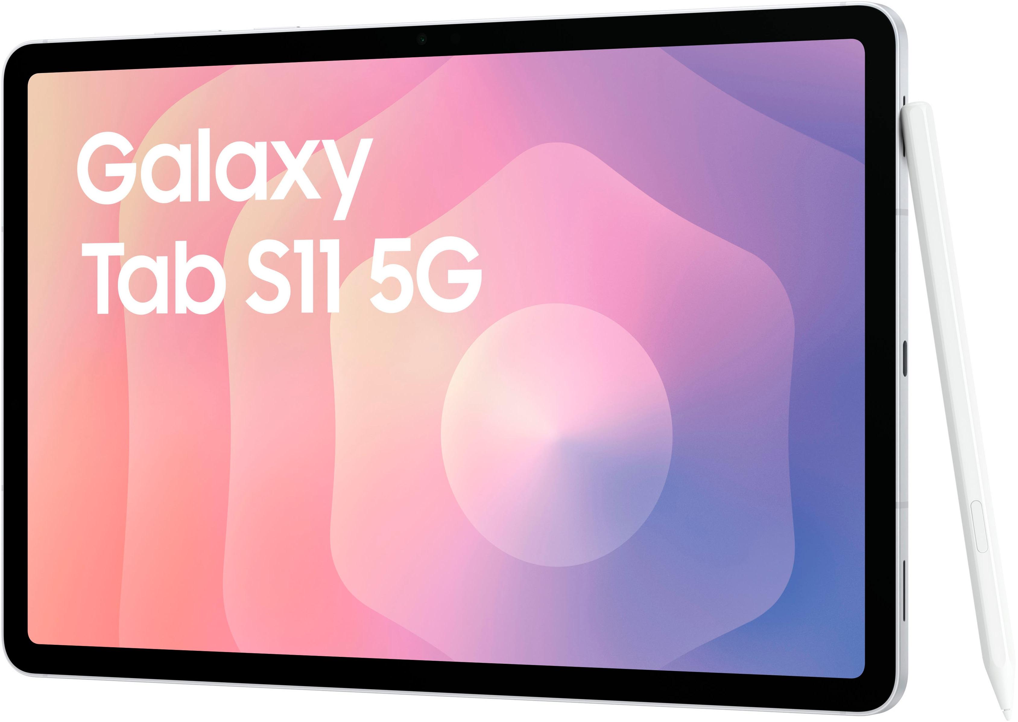 SAMSUNG Tablet "Galaxy Tab S11", Energieeffizienz: G (A-G), silber, 128 GB,mit eSIM, Tablets_EBookReader
