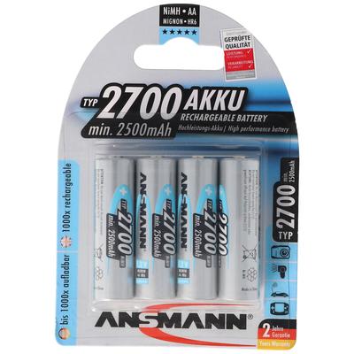 Ansmann NiMH 1,2V AA 2700mAh Photo Akku 4 Stück inkl. AccuSafe