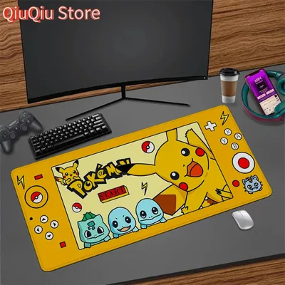 XXL Gaming Tastatur Pad Maus NETTE P-POKEMON Mausepad Kawaii Schreibtisch Matte Schrank Matten Deskmat Tisch Pads Mousepad Pc Zubehör