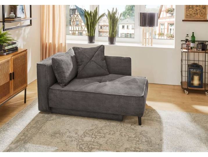 Recamiere mit Funktion Rex Grau Cord
