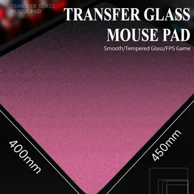 ATOM Farbverlauf Einfarbig Gehärtetes Glas Mauspad Laser Gravur Prozess Unterstützung Angepasst FPS Gaming Maus Pad Schreibtisch Matte Geschenk