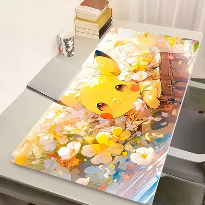 Kawaii PU Leder Büro Mauspad Laptop Japan Anime Gaming Tastatur PC Pokemon Pikachu Mousepad Rutschfeste erweiterte Schreibtischunterlage