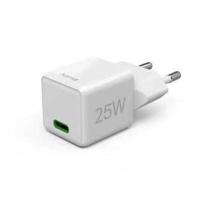 Hama Schnellladegerät USB-C 25W Super-Mini PD Weiß - Power