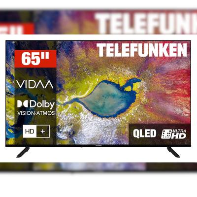 Telefunken D65Q920B2CW QLED Fernseher 65 Zoll Smart TV VIDAA 4K UHD HDR Dolby Vision, HD+ (2026)