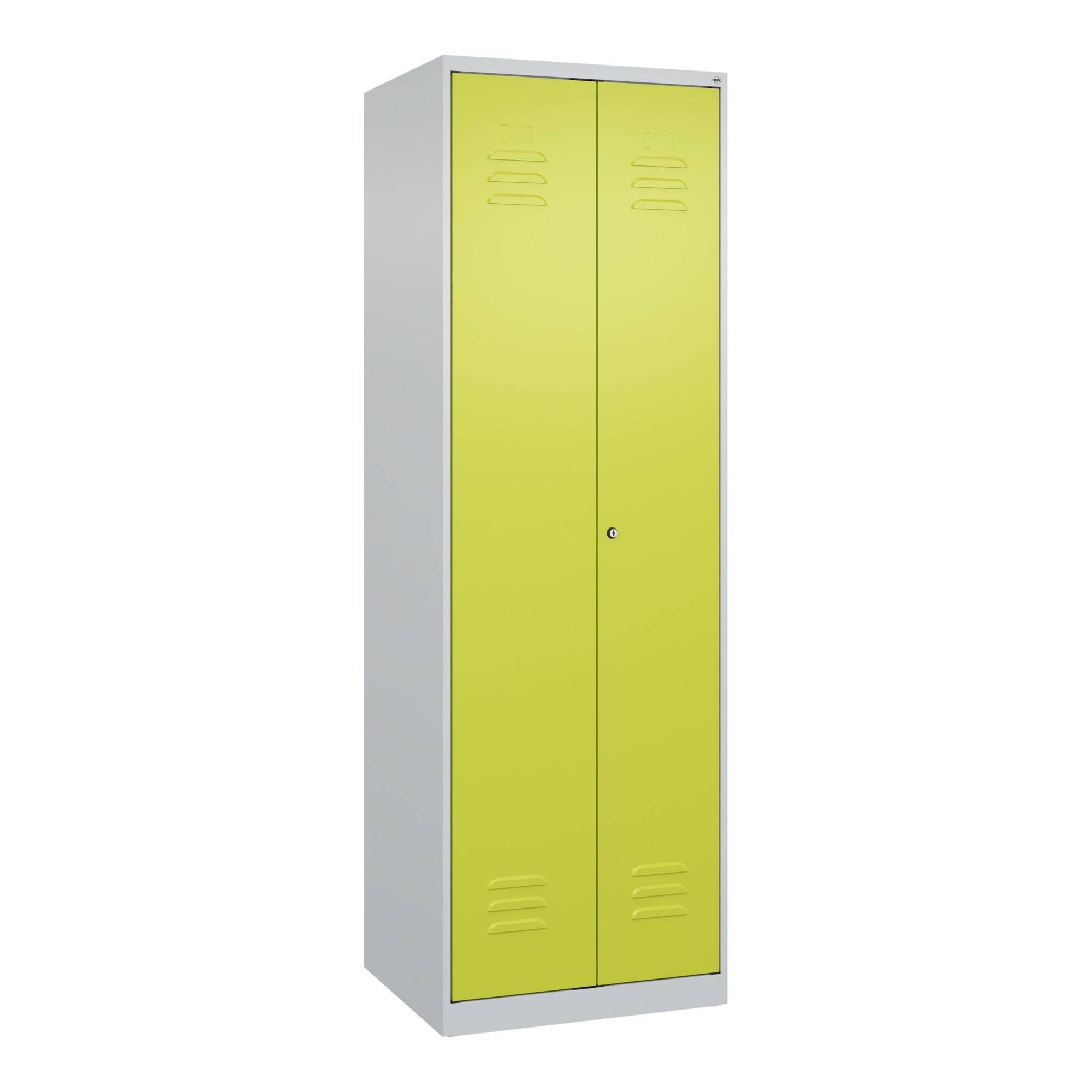 C+P Putzmittel-Spind Classic PLUS, 2 Abteile, 1850x600x500mm, 7035/0024 Verschluss Zylinderschloss ; C + P Möbelsysteme (080100-00|S10022)
