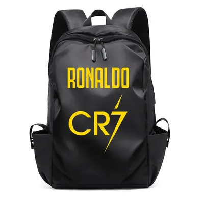 Wasserdichte Herren Business Laptop Rucksack College School Junge Mädchen Buch Taschen Super Football Star Cr7 Muster gedruckt Rucksack