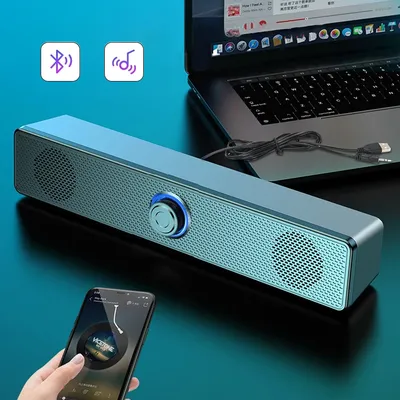 Surround Sound Bar Kabelgebundene Computerlautsprecher Stereo Subwoofer Soundbar für Desktop Laptop PC TV Mini-Lautsprecher Heimkinosystem