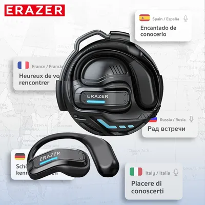 ERAZER X8 AI Translator Ohrhörer Gaming Bluetooth 5.4 Drahtlose Kopfhörer HD-Anruf-Kopfhörer mit geringer Latenz und Mikrofon Wasserdicht