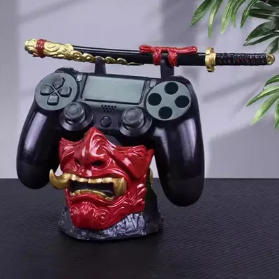 Für Ghost Of Tsushima Gaming Controller Halter GamePad Halter Controller Halter Kopfhörer Ständer Für PS5/PS4 Spiel Zubehör