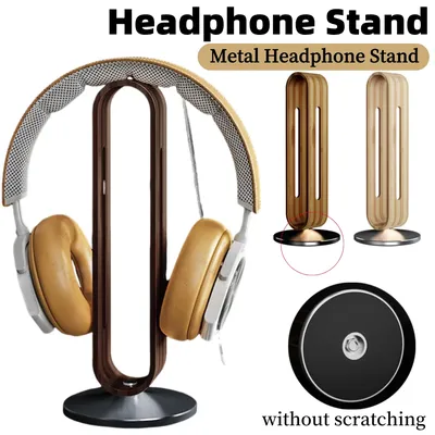 Bambus Holz Aluminium Kopfhörer ständer Gaming Headset Kopfhörer Display Rack Kleiderbügel Halter Halterung Headsets Aufbewahrung zubehör