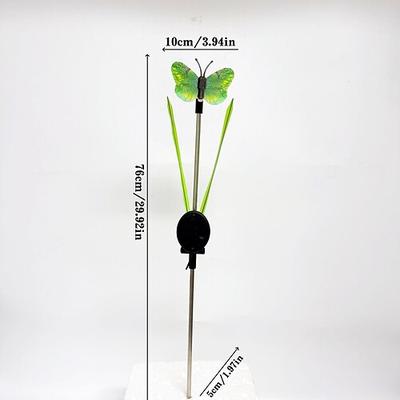 Solarbetriebene Schmetterlings-Gartenleuchten, farbenfrohe LEDs mit Schmetterlingsmotiv, wasserdichte Solar-Erdspießleuchten für Garten, Hof, Terrasse, Rasen und Wege