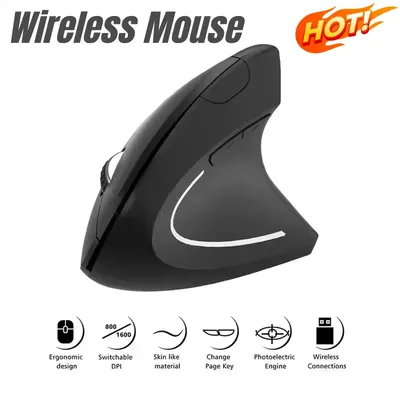 Neue Kabellose Bluetooth Vertikal-Maus Wiederaufladbar Personalisierter Seitengriff Ergonomisch 2,4G Geräuschlos Gaming PC Computer-Maus 2026