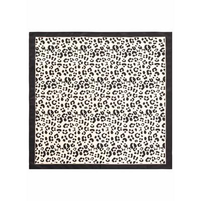 Halstuch ZWILLINGSHERZ "Leo", Damen, schwarz, Web, Obermaterial: 100% Polyester, Modetücher, Leopardmuster, leicht glänzend