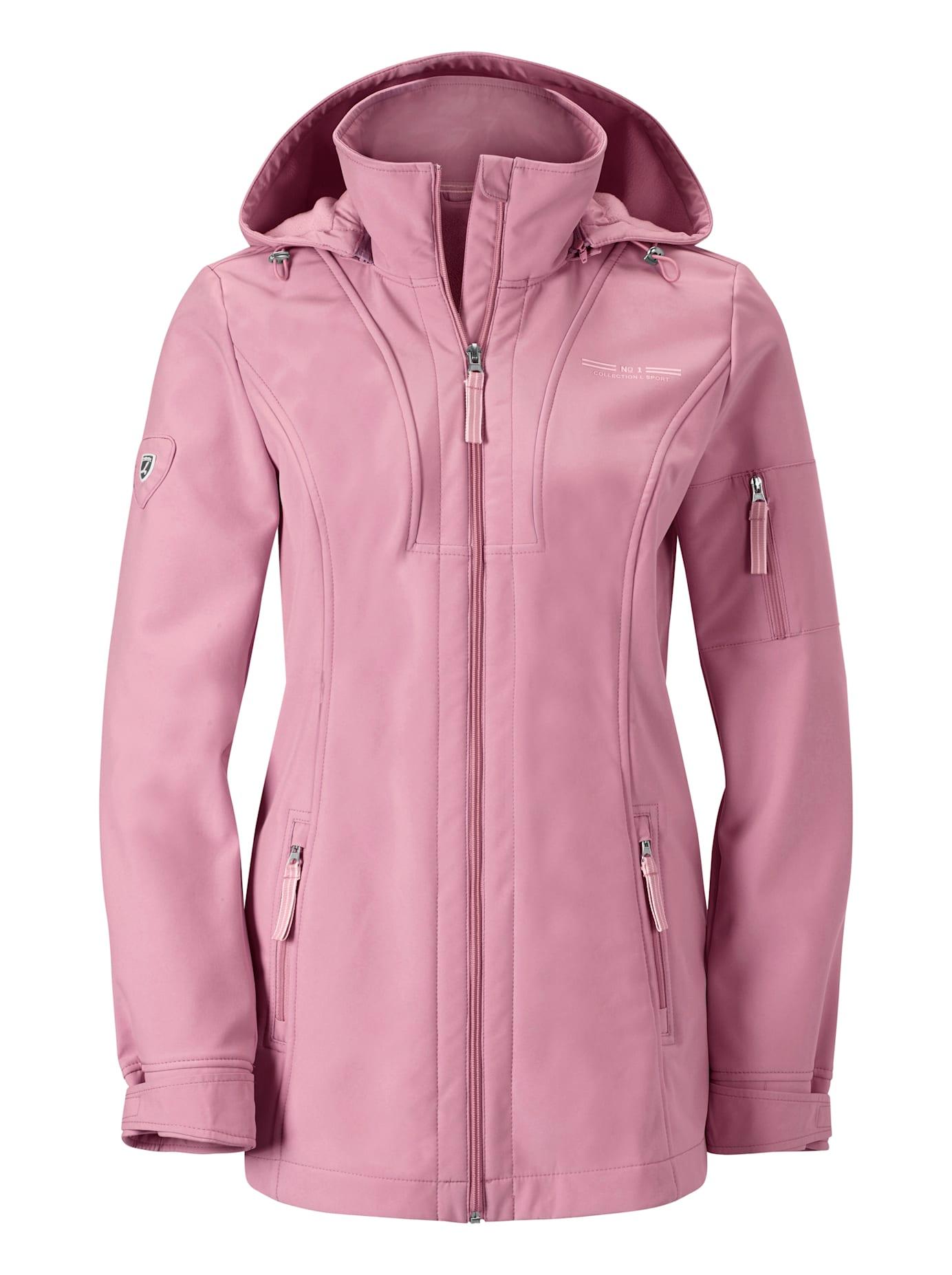 Softshelljacke CASUAL LOOKS, Damen, Gr. 48, rosa (altrosa), 94% Polyester, 6% Elasthan, unifarben, Jacken Softshelljacke