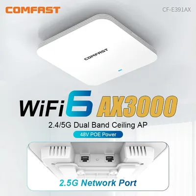 3000 Mbit/s Wireless In-Wall AP AX3000 Dual Band Repeater Router 48 V POE Access Point 2,5 G Netzwerk Port Indoor WiFi Verstärker