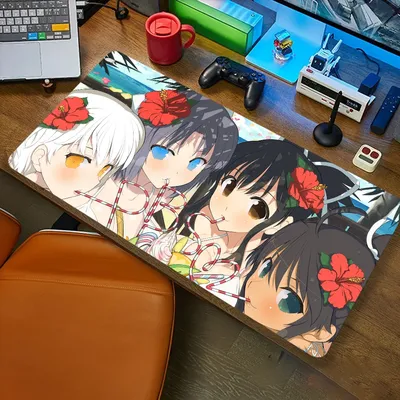 Spiel Senran Kagura Peach Ball Mousepad Computer Büro Spiel Tischsets XXL Gummi Anti-rutsch Gaming Tastatur Lange Schreibtisch Pads