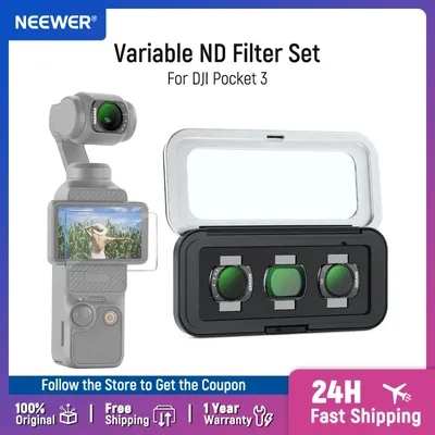 NEEWER Variables ND-Filter-Set ND2-32 + CPL Neutraldichte-Kreispolarisationsfilter Action-Kamera-Objektivzubehör für DJI Pocket 3