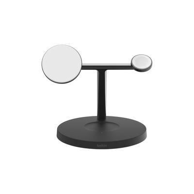 BELKIN Wireless Charger "BoostCharge Pro Kabellose 3-in-1-Ladestation", schwarz, B:15cm H:14,5cm T:17,3cm, Ladegeräte, iPhone 17/Air/16, Pixelsnap, Apple Watch, AirPods