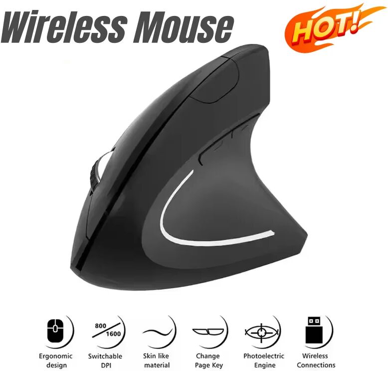 DIXSG Neue Kabellose Bluetooth Vertikal-Maus Wiederaufladbar Personalisierter Seitengriff Ergonomisch 2,4G Geräuschlos Gaming PC Computer-Maus 2026