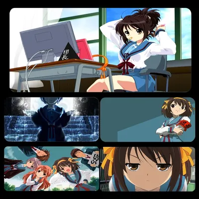 Die Melancholie der Haruhi Suzumiya Anti-Rutsch PC Gaming Mauspad Gamer Schreibtischmatten Tastatur Pad Mauspad Muismat