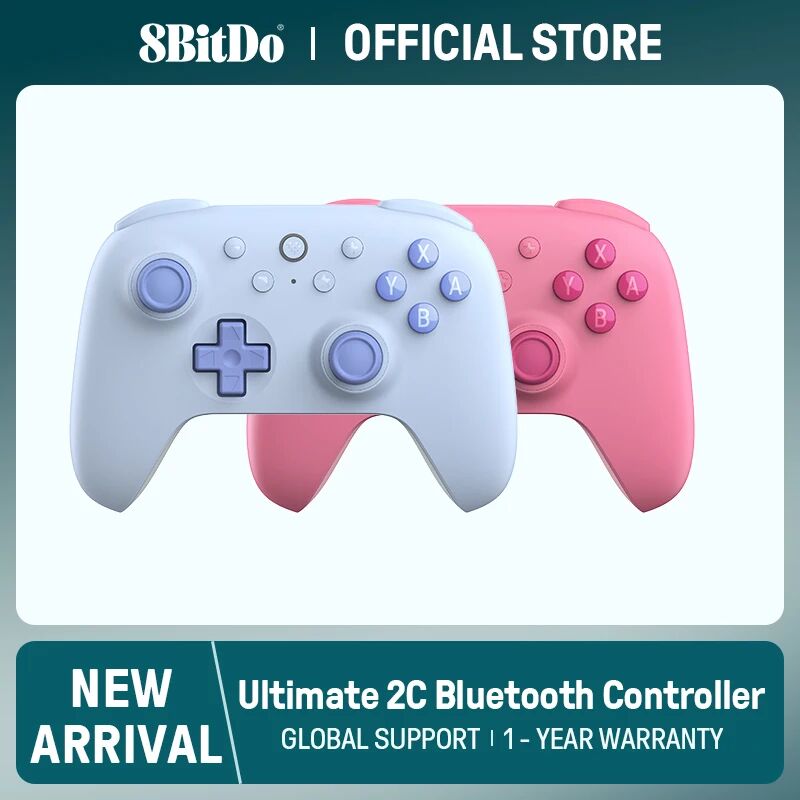 8BitDo – Ultimate 2C Wireless Hall Effect Joysticks Bluetooth Gaming Controller für Nintendo Switch 2, 1, OLED Lite