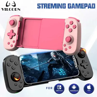 VILCORN Streaming Gaming Controller Unterstützung für PS4 Game Mobile Joystick Gamepad mit Sechs-Achsen-Gyroskop für Android/IOS
