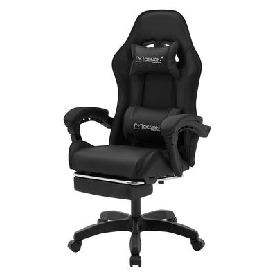 ML-Design Gaming Stuhl verstellbar, Schwarz, aus Kunstleder, Ergonomischer Bürostuhl, Drehstuhl Racing Gamer Stuhl Schreibtischstuhl Drehsessel Sessel